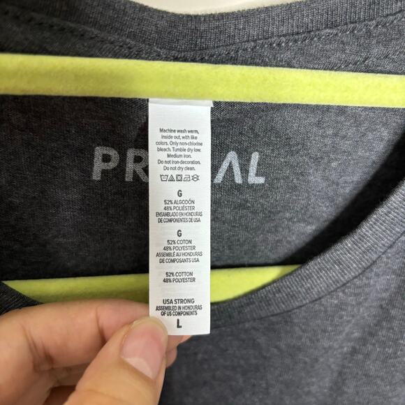 Primal Gray Logo Muscle Tank Top Sz L - Picture 5 of 9